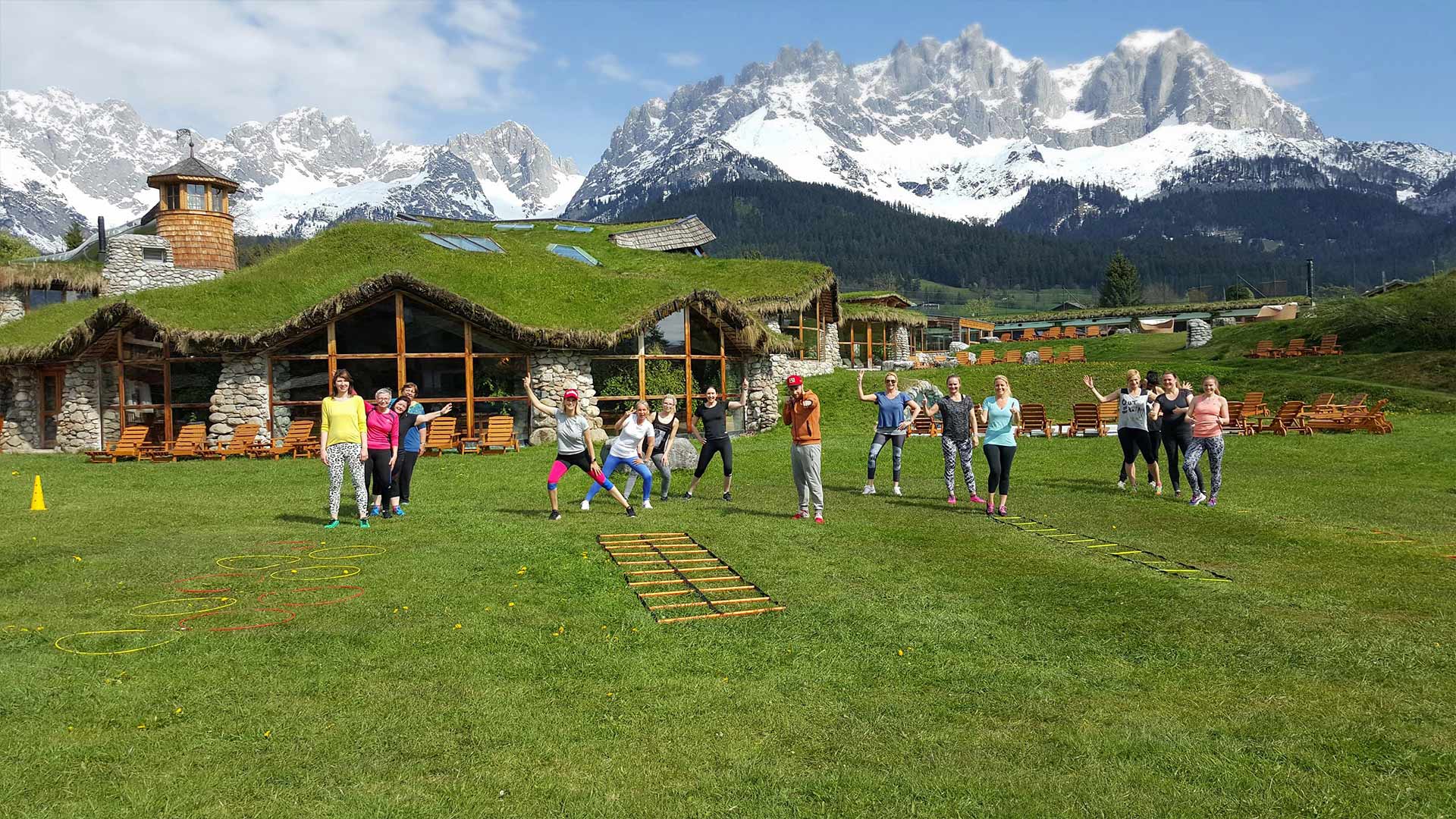 Monica Ivancan, Fit in den Frühling Teilnehmer, Wiese, Stanglwirt, Sport